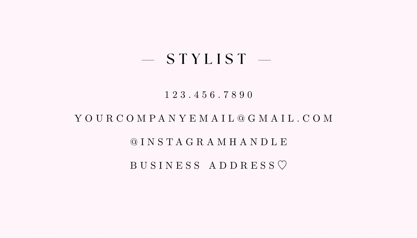 The mini luxe business card template ♡︎