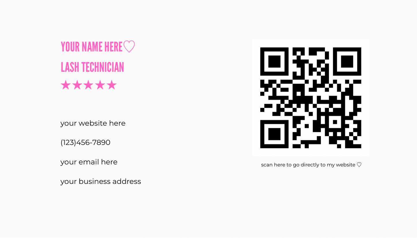 the adore me signature business card template ♡