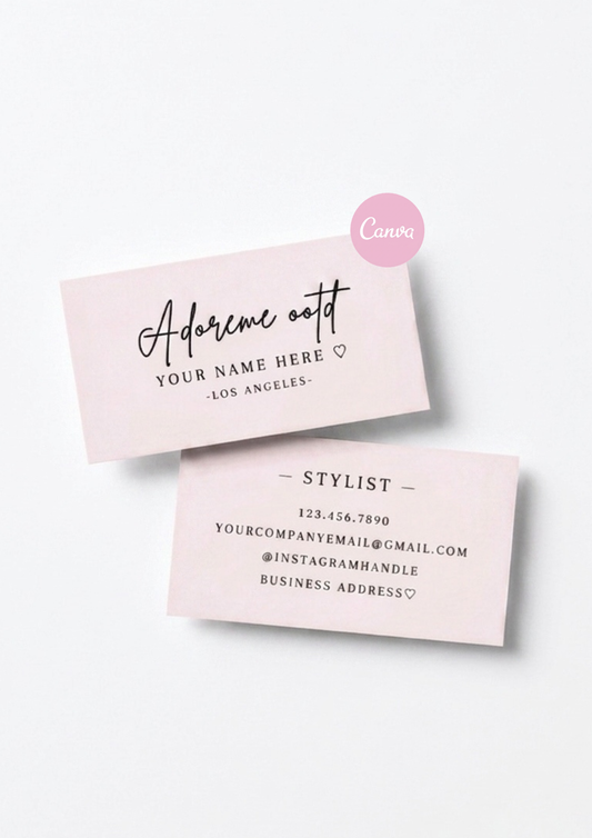 The mini luxe business card template ♡︎